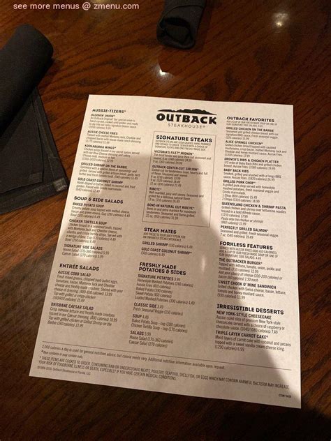 Outback steakhouse las vegas menu - Outback Steakhouse, 3411 S Las Vegas Blvd, Las Vegas, NV 89109, United States, Mon - 11:00 am - 11:00 pm, Tue - 11:00 am - 11:00 pm, Wed - 11:00 am - 11:00 pm, Thu - 11:00 am - 11:00 pm, Fri - 11:00 am - 11:00 pm, Sat - 11:00 am - 11:00 pm, Sun - 11:00 am - 11:00 pm ... She had been working there many years and knew everything about the menu ...